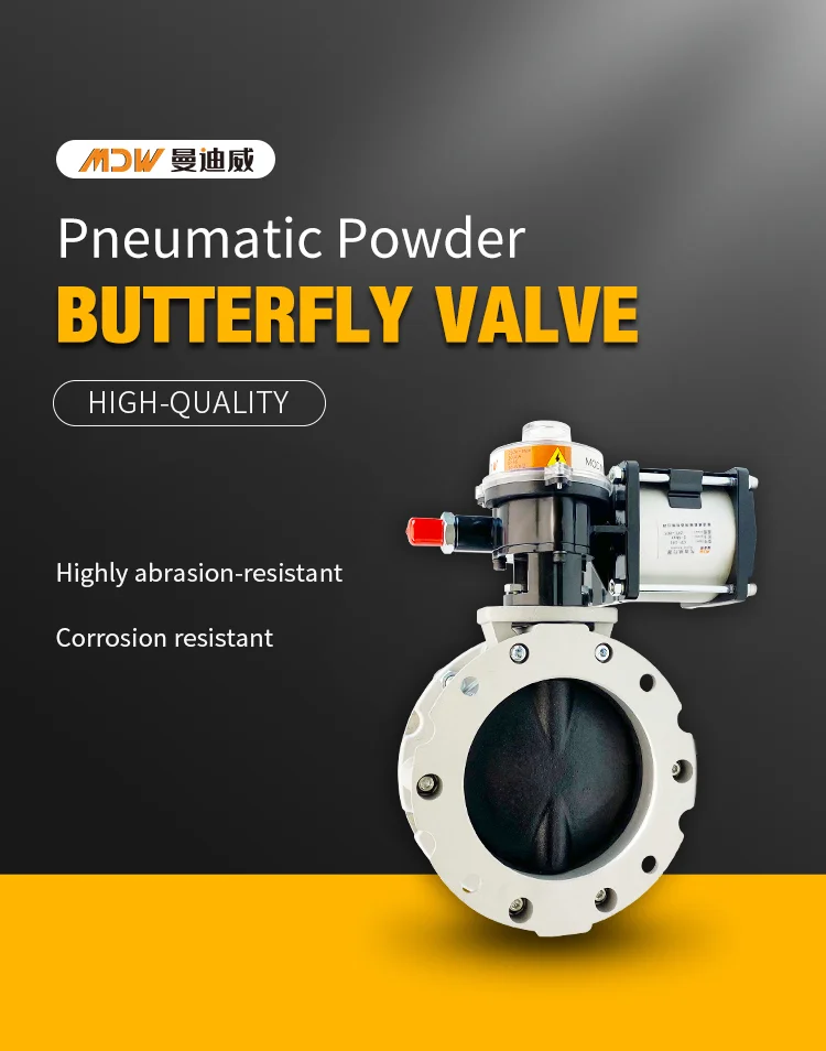Elettrovalvola OEM Customizable Powder Butterfly Valves DN150 Pneumatic Actuator Cast Iron Solenoid Valve General Stainless Steel Alloy Pneumatica — dettaglio 1
