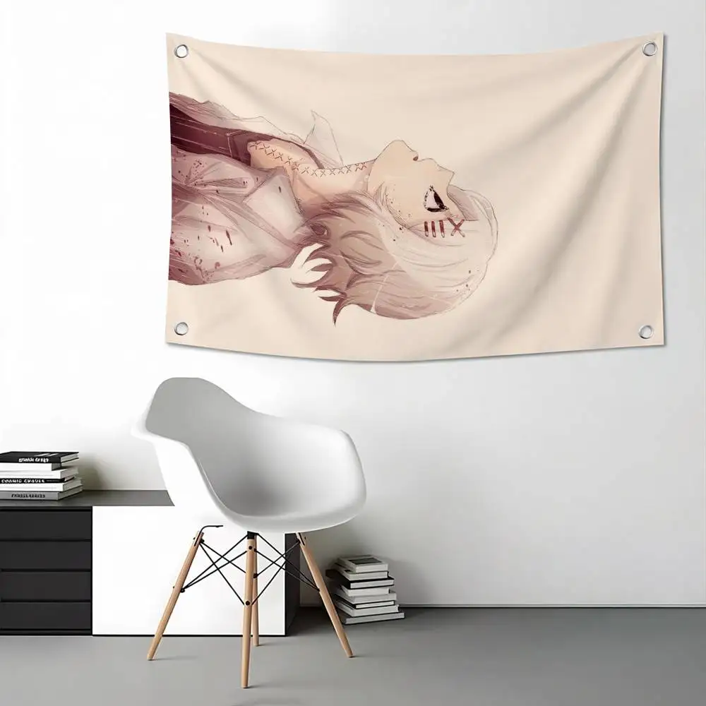 T-Tokyo Ghoul Suzuya Juuzou Flags for Bedrooms Home Decor Items Outdoor Decors Garage Decoration Flaga