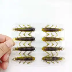 DUODUOYU 8PCS TPR Floating Soft Worm Fishing lure 1.9g/52mm No Sinker Rig Silicone Bait Pesca Aritificial Wormbait Tackle
