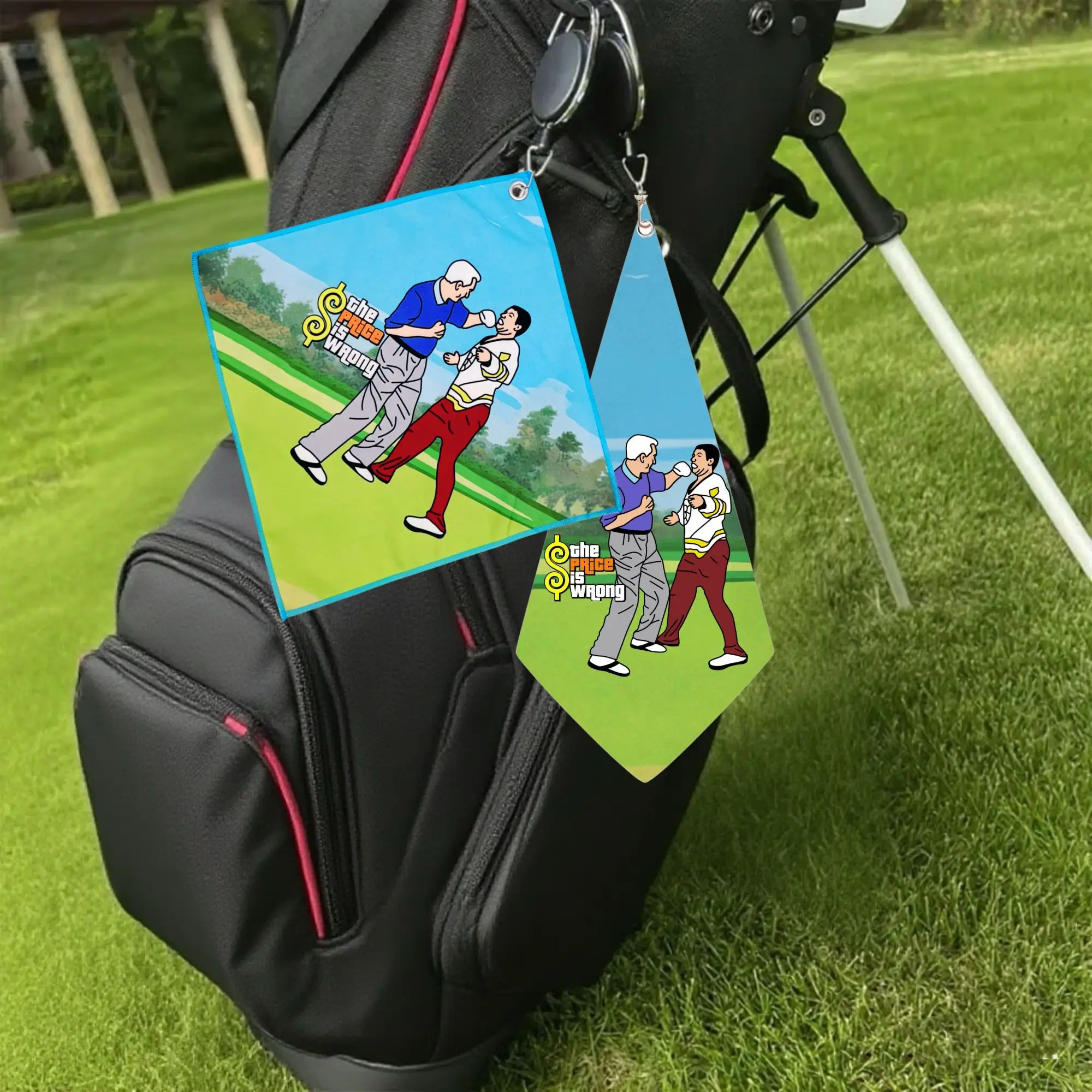 منشفة جولف فاخرة بتصميم جديد مع تصميم Happy Gilmore وإكسسوارات جولف مطبوعة على الوجهين فائقة الامتصاص وسريعة الجفاف #6