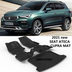 Alfombrilla impermeable para el suelo del coche, alfombrilla para el maletero, apta para Seat Ateca, Ateca, todo tipo de clima, Cpura, Ateca