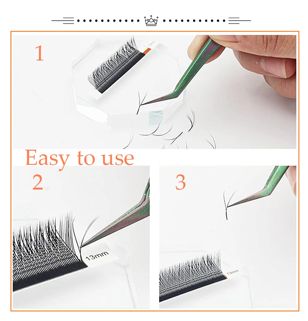 YY Lash Extensions Y-Form Volumen Wimpern 3D Faux Cil Vorgefertigte Fächer Lash Cluster Makeup Classic Individuelles Wimpernbündel CIlios – Detail 12