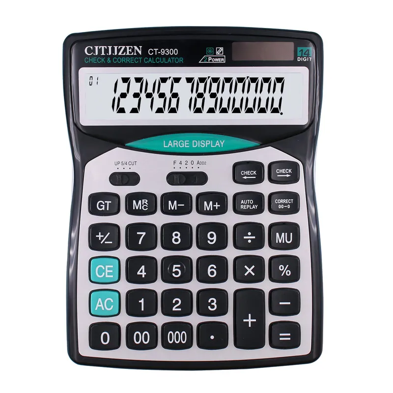 Luxmoc Solar 14-Bit Calculator Office Business Calculator Home Supermarket Shopping Mall Accounting Calculator