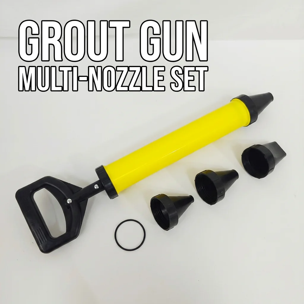 Caulking Gun Grouting Mortar Sprayer Applicator Tool Cement Filling Kit with 4 Nozzles for DIY Home Renovation Masonry Repair