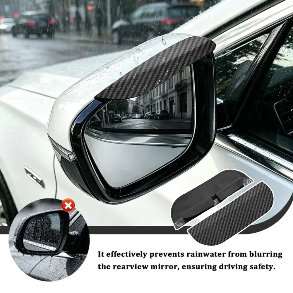 Car Rearview Mirror Rain Visor,Universal Clip-On Side Mirror Visor,Prevents Rain Drops On Side Mirrors,All-Weather Protection