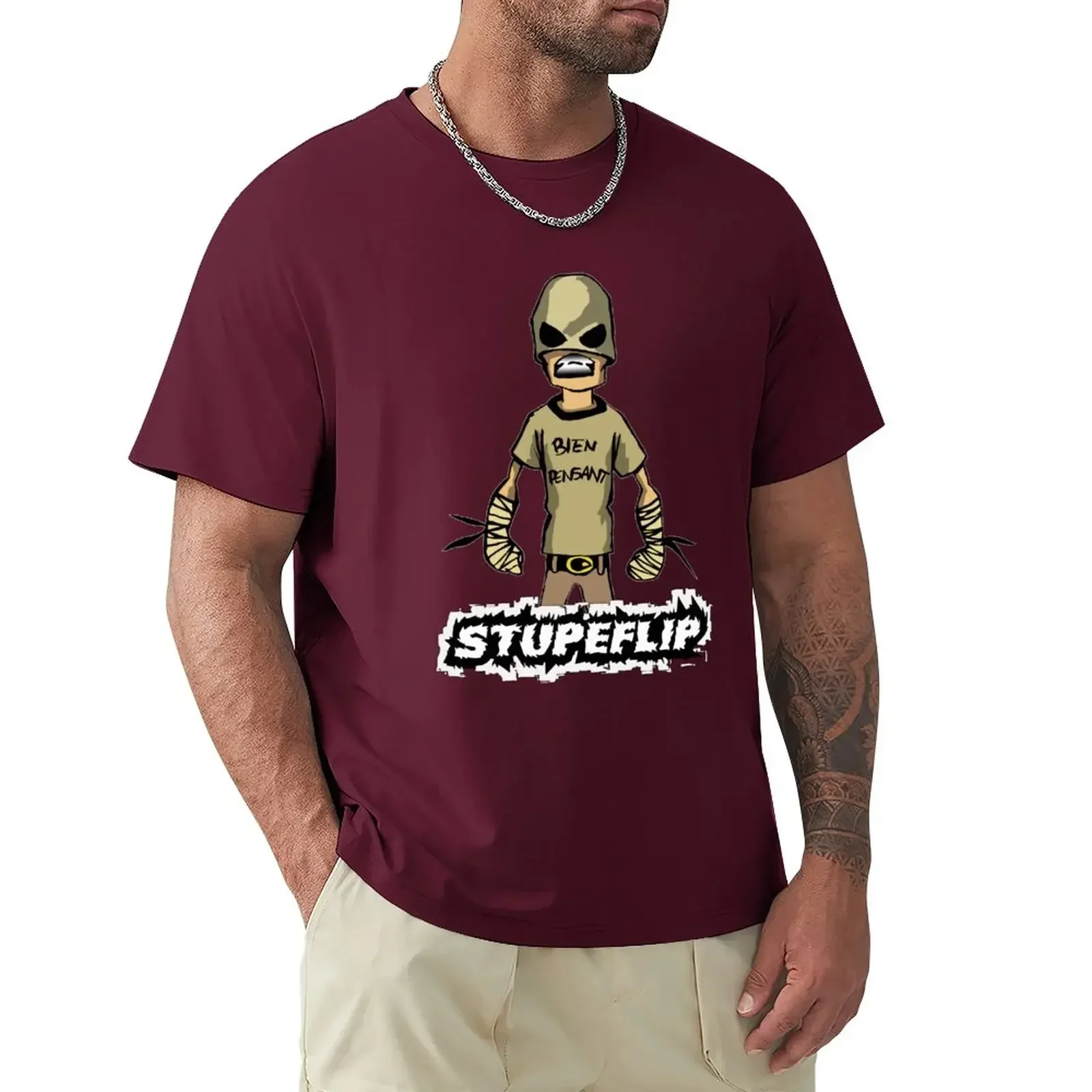 stupeflip Down with the Hierarchy Terrora T-Shirt kawaii clothes Aesthetic clothing t shirts for men pack Short Sleeve harajuku