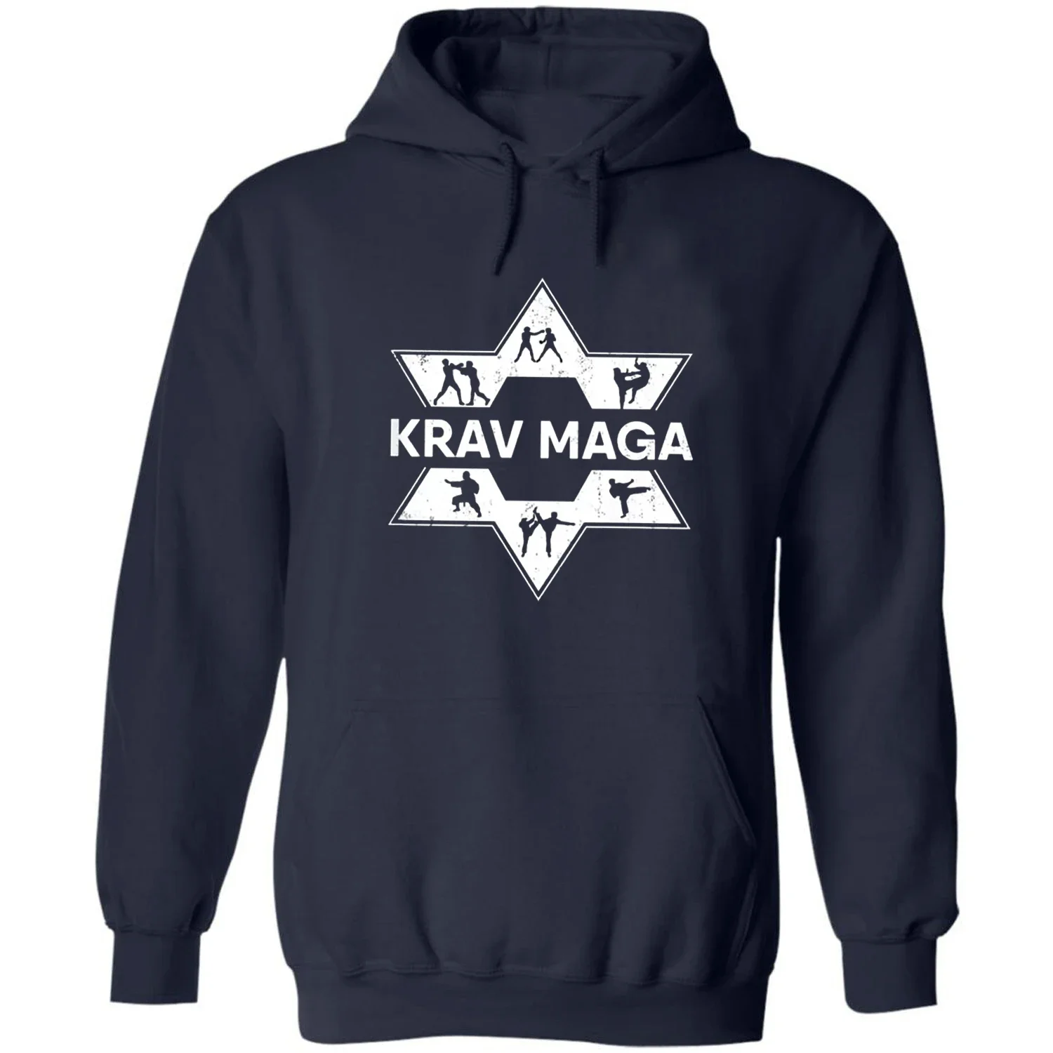 Israeli Self-defense System Krav Maga Star of David Pullover Hoodie New 100% Cotton Casual Mens Sweatshirts Retro Streetwear