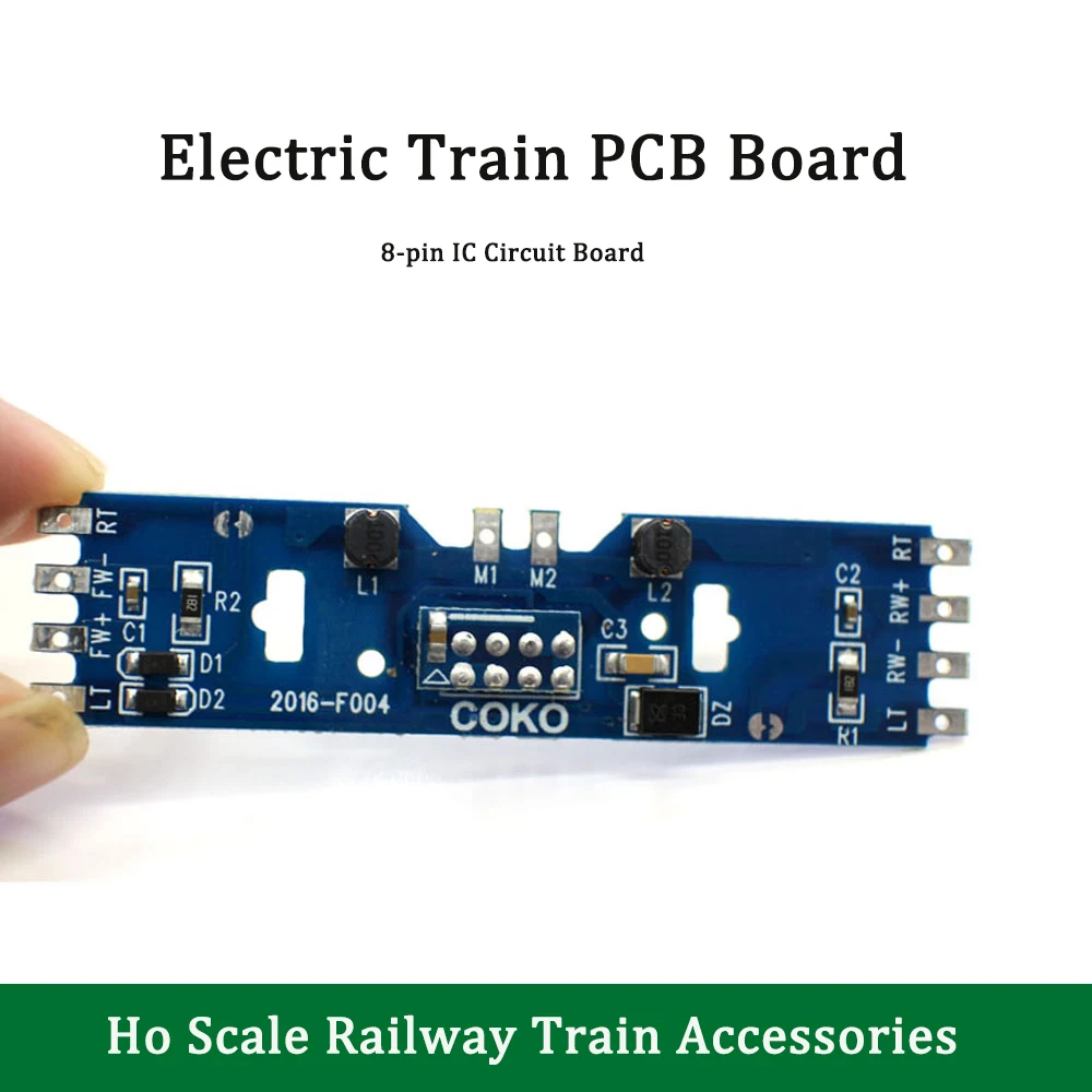 

HO 1:87 Scale Electric Train PCB Board Million City Train Modified 8-Pin IC Circuit Board DCC for DIY Model Making 1 piece