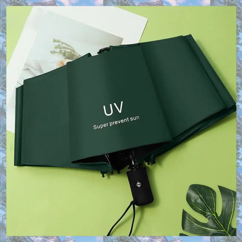 

X16A 2025 NEW-Travel Umbrella Automatic Folding Rain Umbrella Three Fold Umbrella Thickened Black Glue Sunscreen Umbrella Paraso