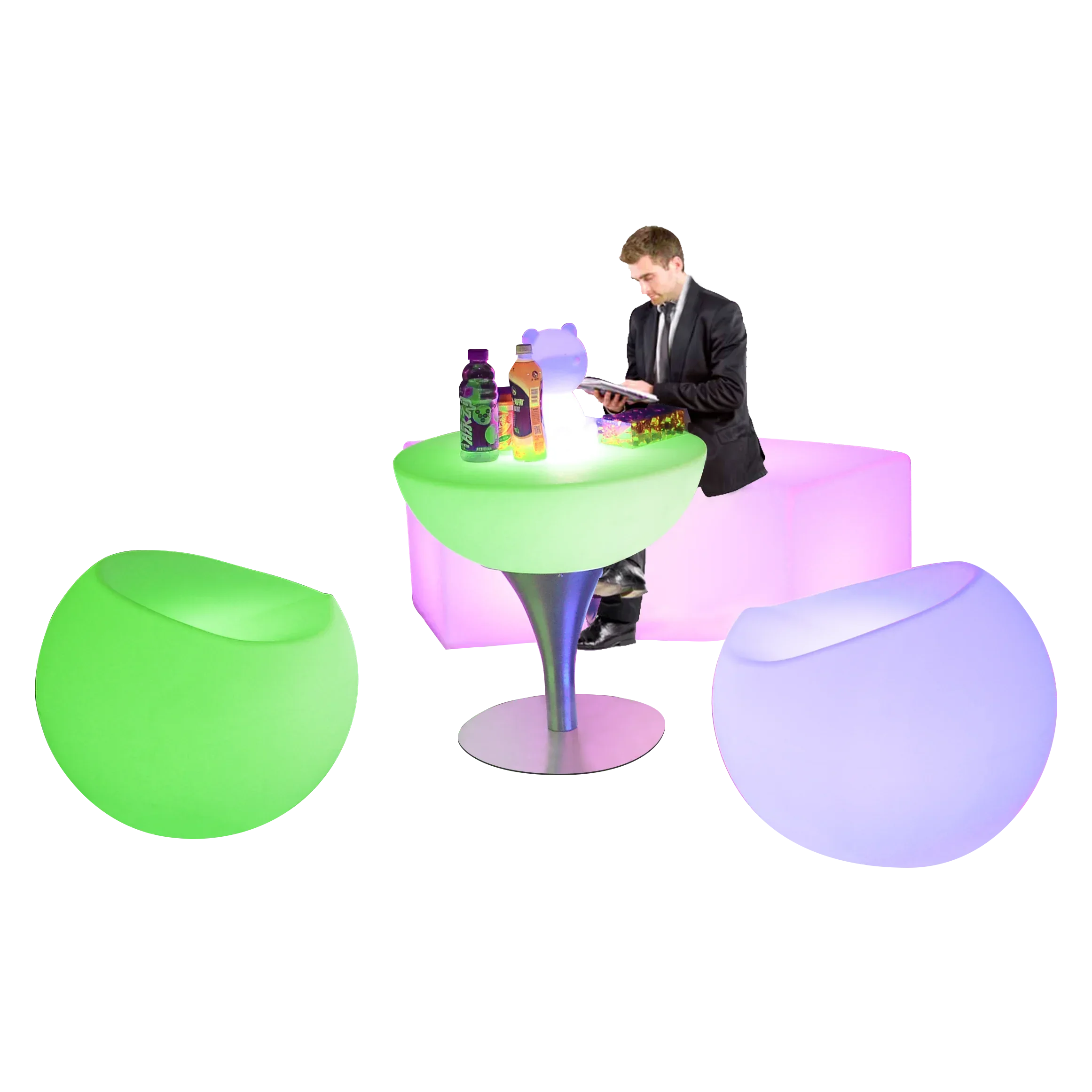 

Rotating Garden Chair Mold Bar Furniture Rolling Plastic Courtyard Light Solar Energy