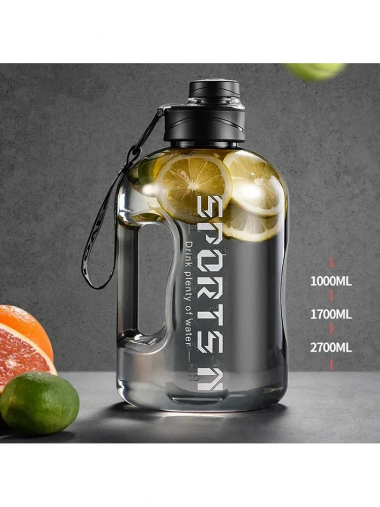 AliExpress NONE 1.7L/2.7L Portable Large Capacity Water Bottle Sports Water Bottle Gym Cycling Cup For Fitness Camping Men Water Kettle