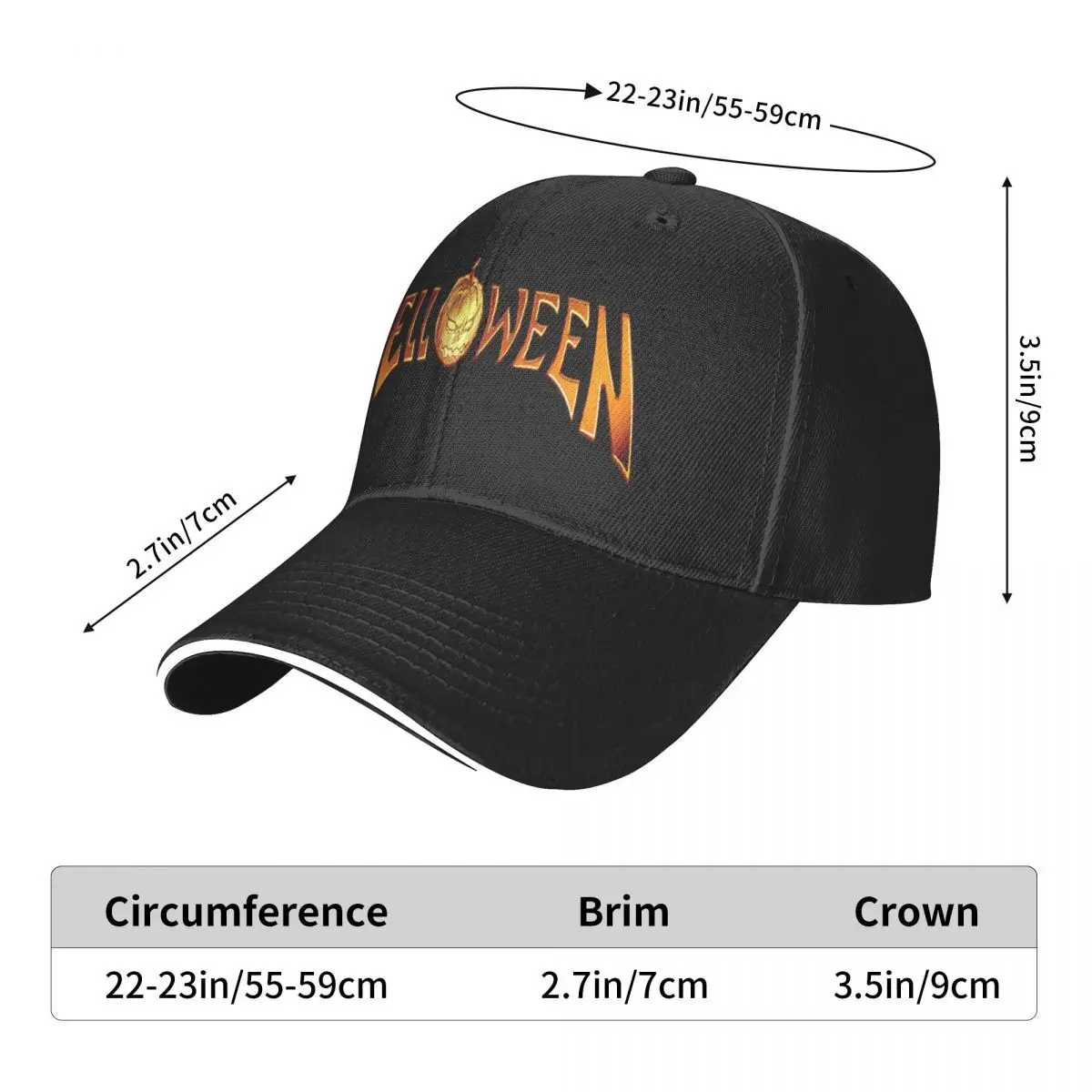 Helloween topi 1406 Logo pria wanita, topi bisbol 2024 musim panas untuk pria dan wanita