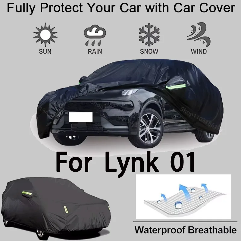 

Full Car Cover For Lynk 01 Outdoor Protective Snowproof, Sunshield, Waterproof and Dustproof Automobile Accessories