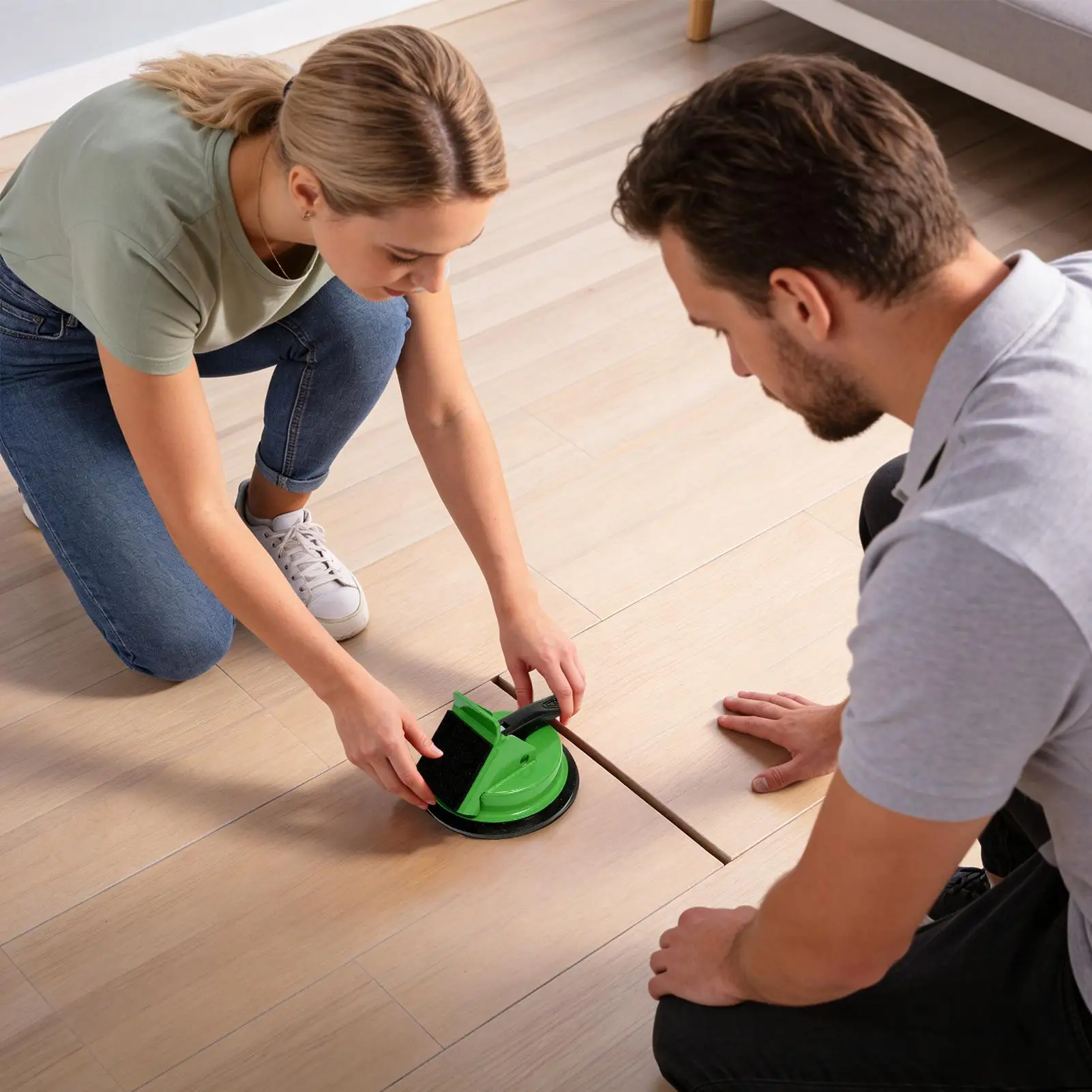 ヘビーデューティーフロア固定ツール-45度ストライキングタイルフィラー-サクションカップフローリングツール-取り付け・水平調整・固定用