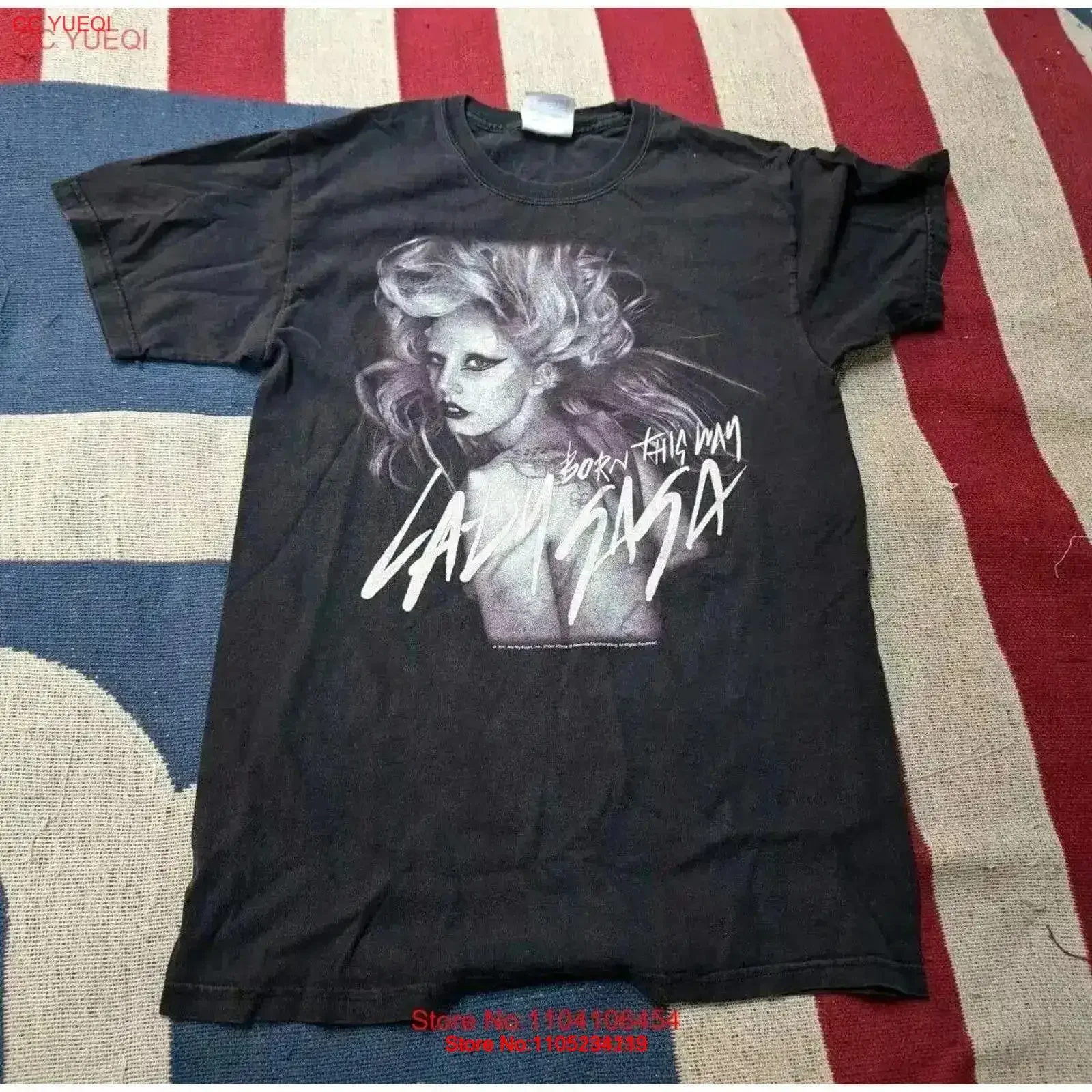 

Lady Gaga 2011 Monster Ball Tour Born This Way T shirt S Vtg Y2K Band Black vintage Washed Slightly streetwear graphic vintage