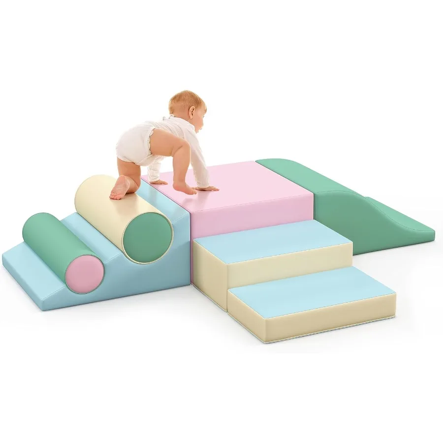 

Indoor Toddler Climbing Toys 2 PCS Activity Playset for Toddlers 20 L x 20 W x 10 H Colorful Climbing Blocks Structure for Indo