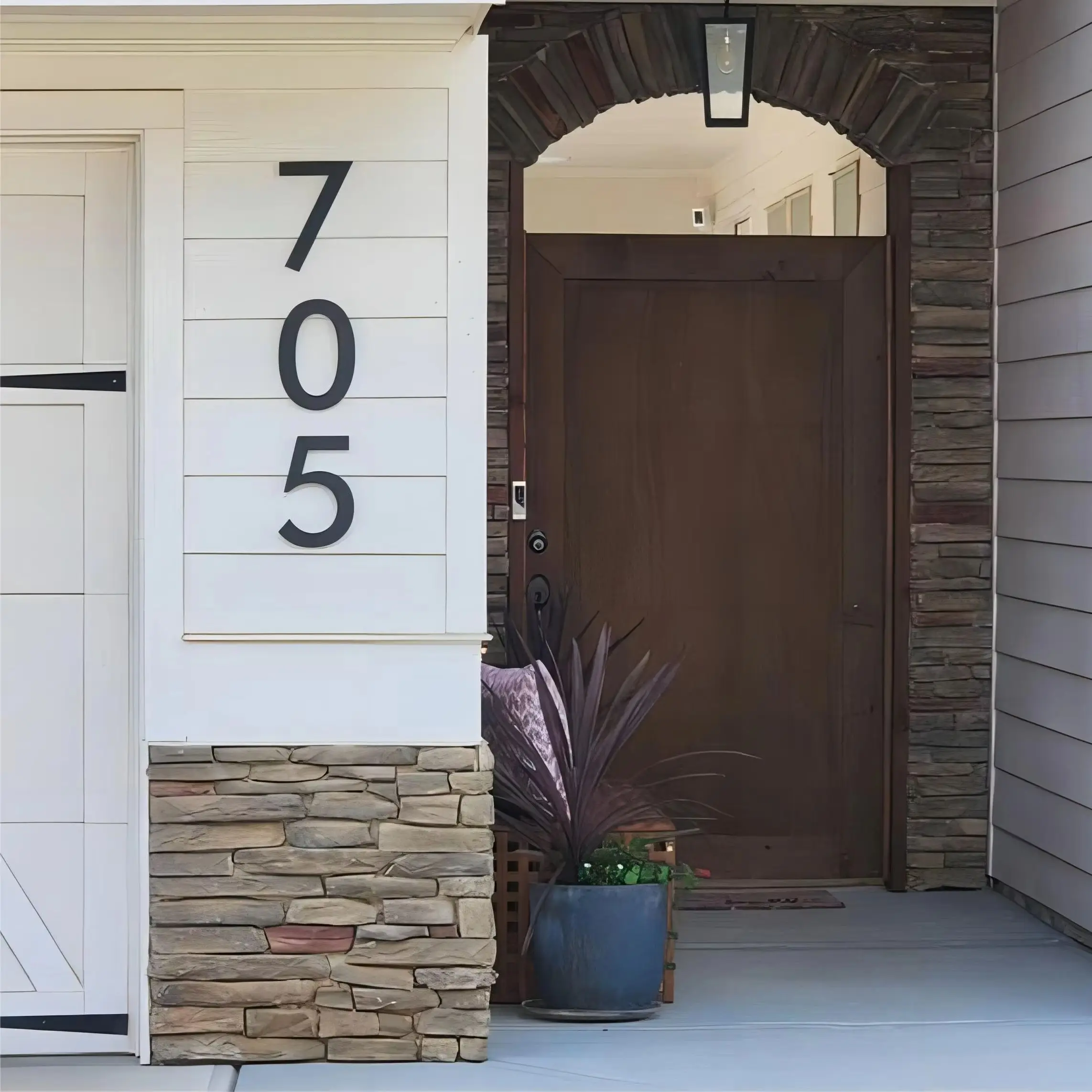 8 بوصة 10 بوصة أرقام المنزل الحديث أرقام المنزل الحديث والحروف أرقام العناوين علامة منزل أكريليك مقاومة للماء #3