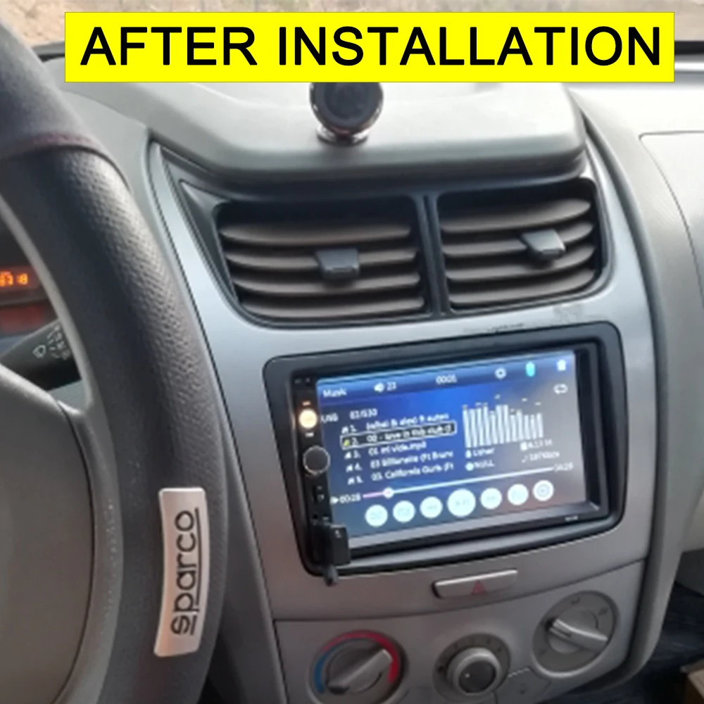 Car Radio Fascia for Chevrolet Sail 2010+ Double 2 Din DVD GPS Stereo Player Panel Dash Mount Install Trim Kit Refit Frame Bezel 5