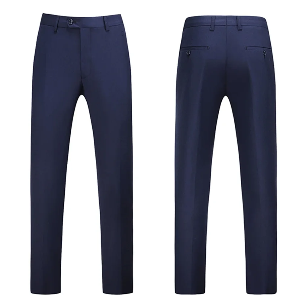 

Новинка 2024 Модные мужские повседневные эксклюзивные однотонные деловые брюки для жениха на свадьбу деловые брюки 1 шт.