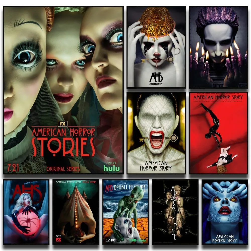 1pc amerikanische Horror geschichte TV-Serie Poster Papier drucken nach Hause Wohnzimmer Schlafzimmer Eingang Bar Restaurant Café Kunst Malerei