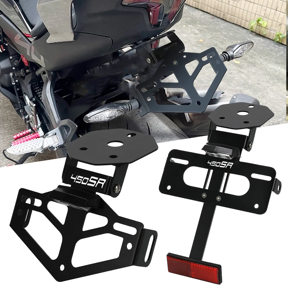 

For CFMOTO 450SR 450SS 2022 2023 2024 2025 License Plate Holder LED Turn Signal Lights Accessories Tail Tidy Fender Eliminator