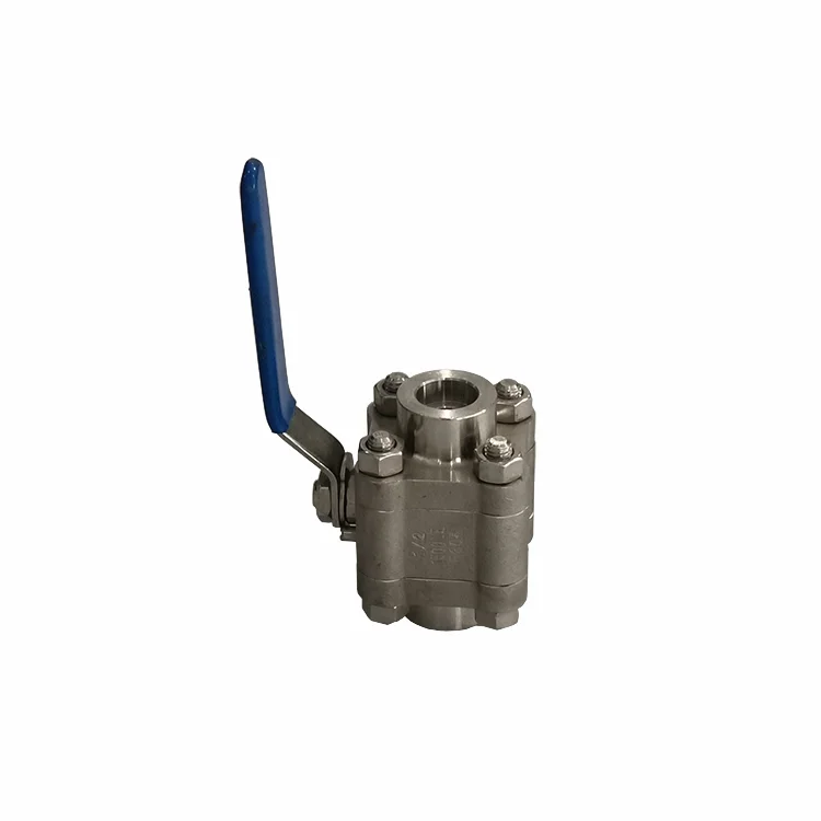 

Three-piece small internal screw control ball valve