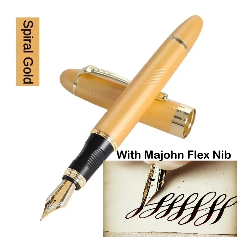 JINHAO X450 Füllfederhalter mit Majohn Flex Nib Kalligraphie-Stift, Metallstifte zum Schreiben, für Schule, Bürobedarf, Schreibwaren – Detail 6