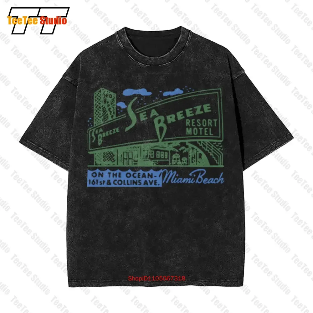 Sea Breeze Resort Motel Miami Beach Fl Vintage Motel Vintage Oversized T-Shirt NSUT