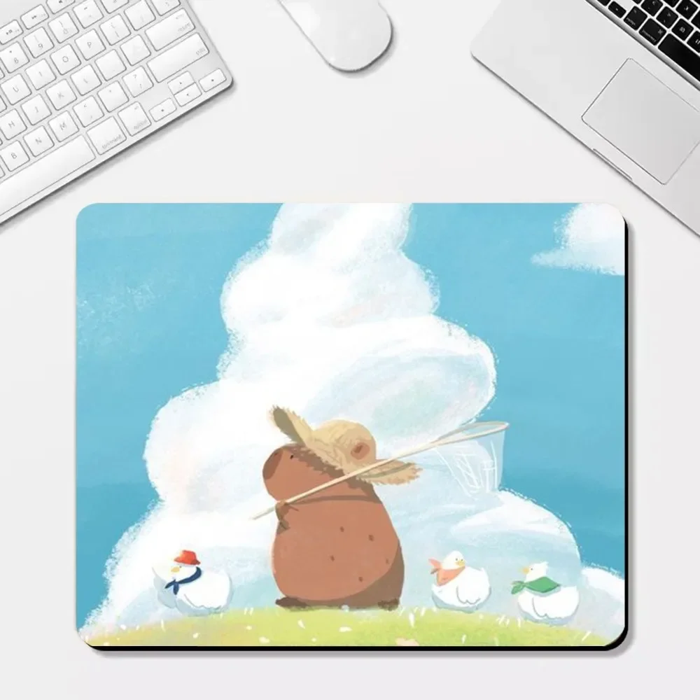 Capybara Mousepad 25x29cm Small Table Mat Student Mousepad Computer Keyboard Pad Games Pad Desk Mat for PC Gamer Mousemat