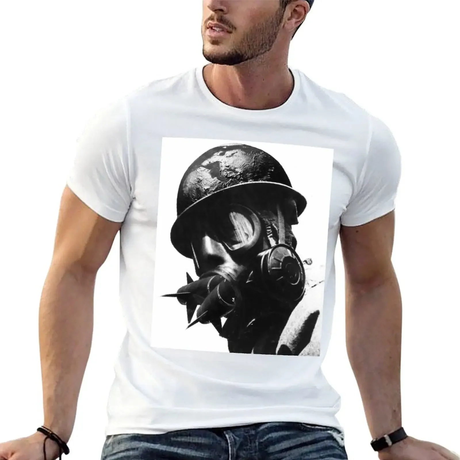 Peter Kennard - Warhead T-Shirt plain designer shirts luxury designer T-shirts for men cotton