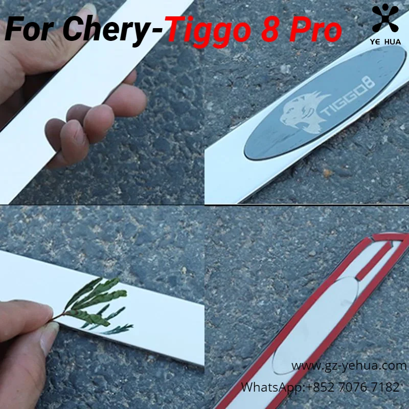 For Chery Tiggo 8 Pro 2021 2022 2023 Tailgate Decorative Strip Stainless Steel Exterior Parts Car Accessories Chromium Styling