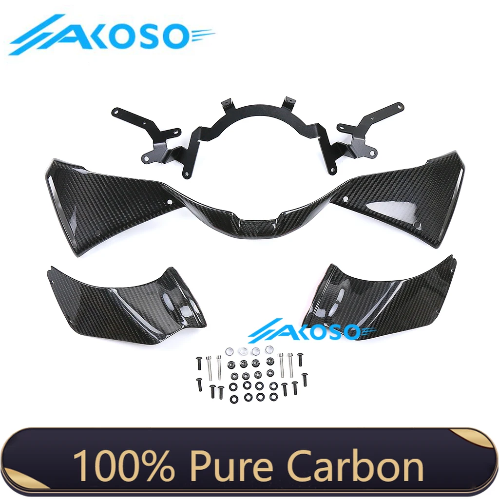 

100% 3K сухое чистое углеродное волокно, модификация мотоцикла, крылышки, комплект обтекателя крыльев для Honda CBR1000RR-R 2021 2022 2023