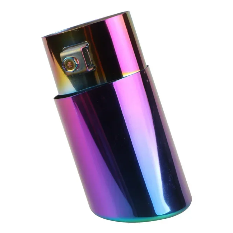 Universal Auto Auspuff Schall dämpfer Spitze rund Edelstahl Auto Heck hinten Chrom rund Auspuffrohr Heck Schall dämpfer Spitze Rohr