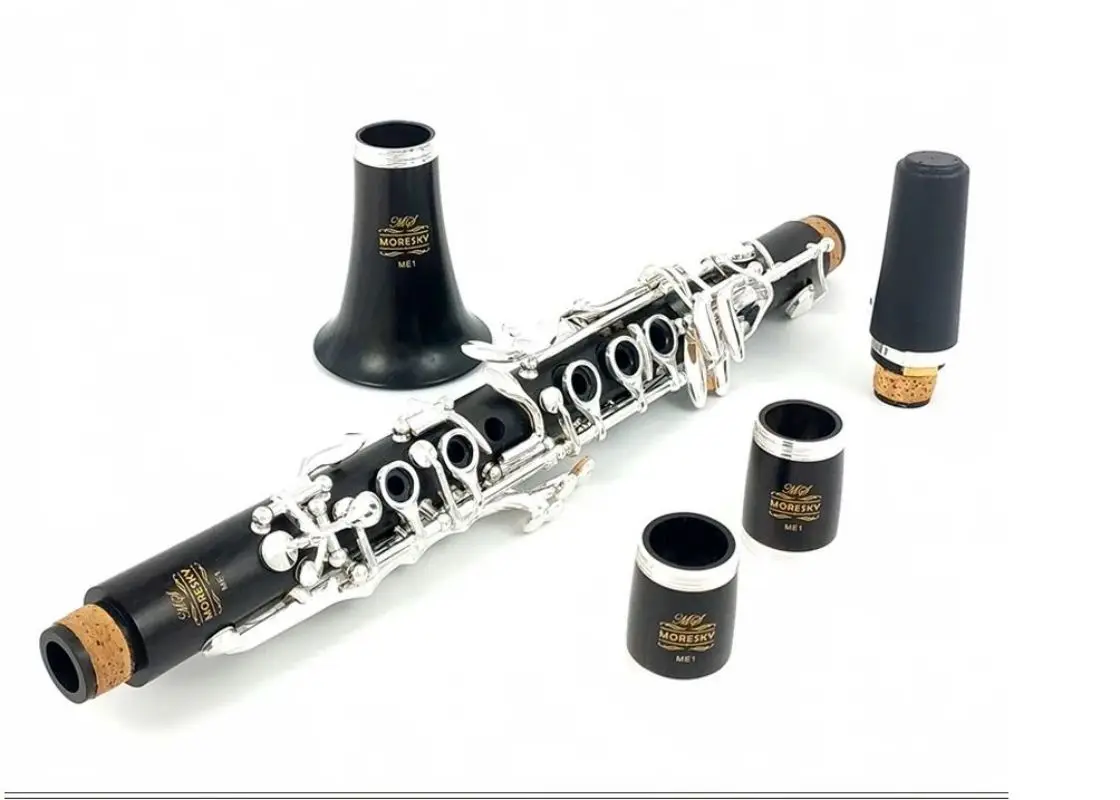 

MORESKY Clarinet Ebony Eb/Mib With Case Silver Plated Keys Wood Instrument ME1