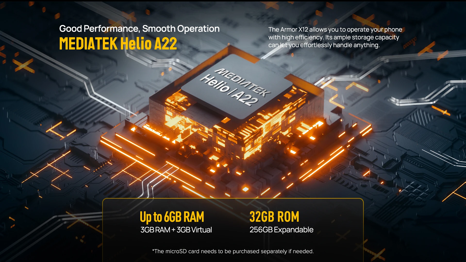 Ulefone Armor X12,Android 13,Up to 6ГБ(3ГБ+3ГБ)RAM,32ГБ ROM,4860mAh,13MP , 5.45", 4G NFC,Global Version