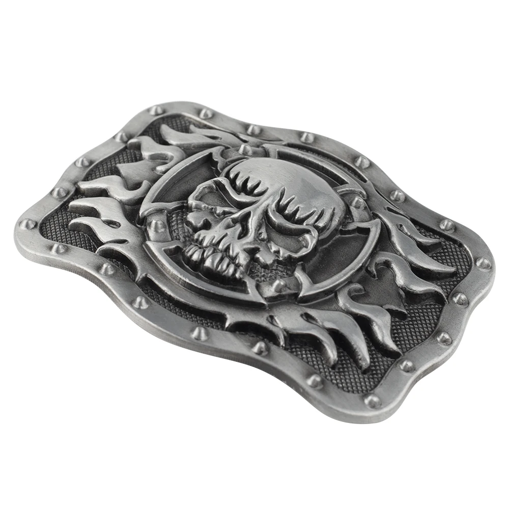 Square Skull Men\'s Belt Buckle Decoration