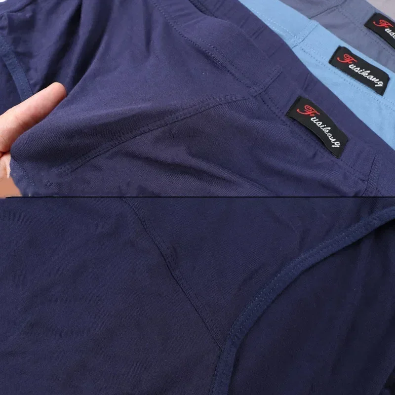 6XL-8XL Intimo modale da uomo a vita alta per 150 kg Confezione da 3 slip a triangolo elastico traspirante Mutande maschili morbide antirotolamento