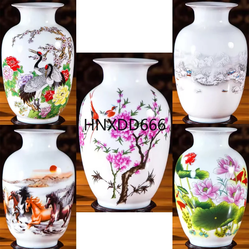 مزهرية سيراميك لتزيين تأثيث المنزل، الحرف اليدوية، طاولة القصر، وعاء الزهور المزيفة، الحلي، مزهرية زهور فلوريرو، ارتفاع 23 سم