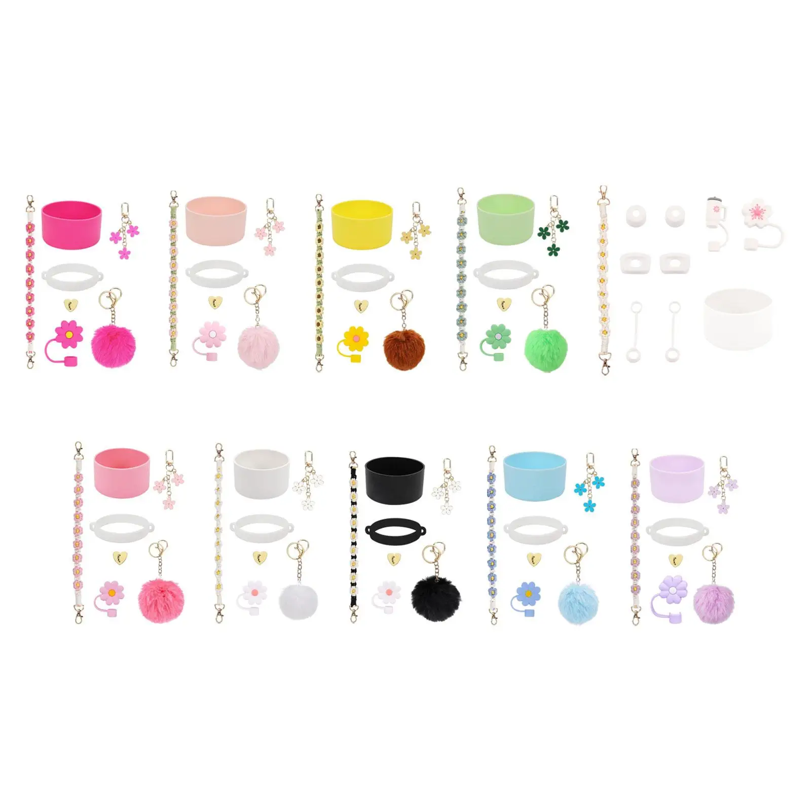 Cup Accessory Set Cute Keychain Charms for Outdoor Activities Travel Handbag