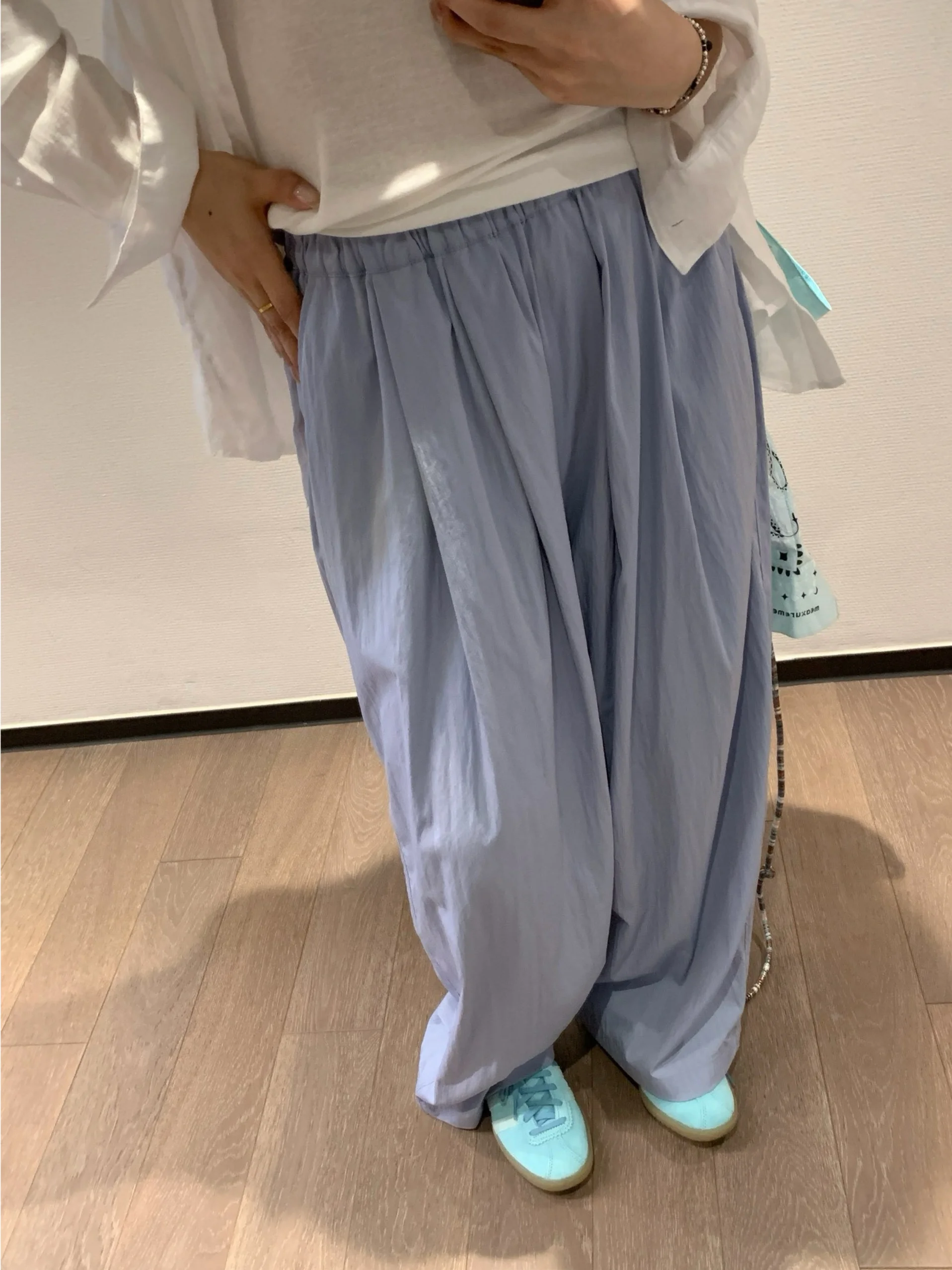 MoreL Casual Cool Feeling Thin Wide Leg Summer Pants High Waist Straight Leg Pants Comfortable Loose Fit High Waist Long T...