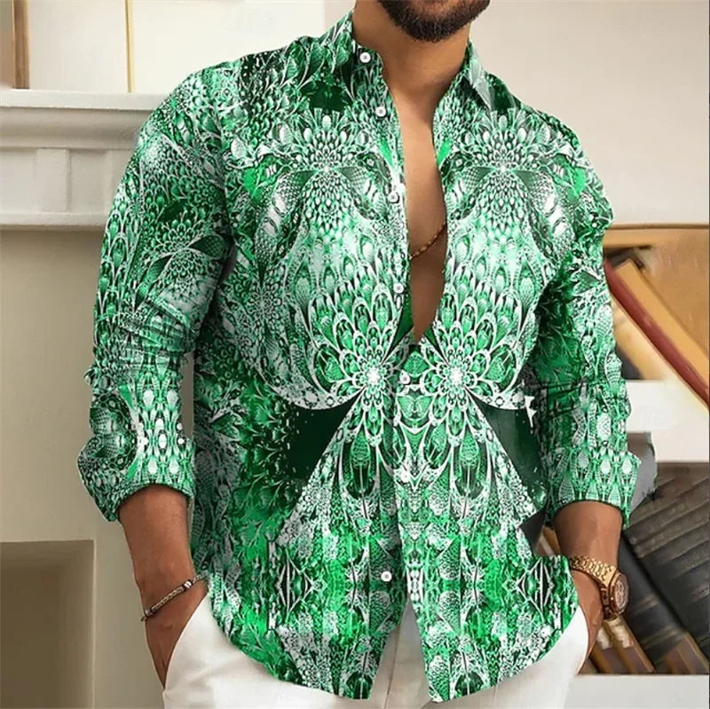 Men's 3D Notes Printed Pattern Shirt Long Sleeve Shirt Simple Comfortable Business Folding Clothing Casual Comfortable Outdoor