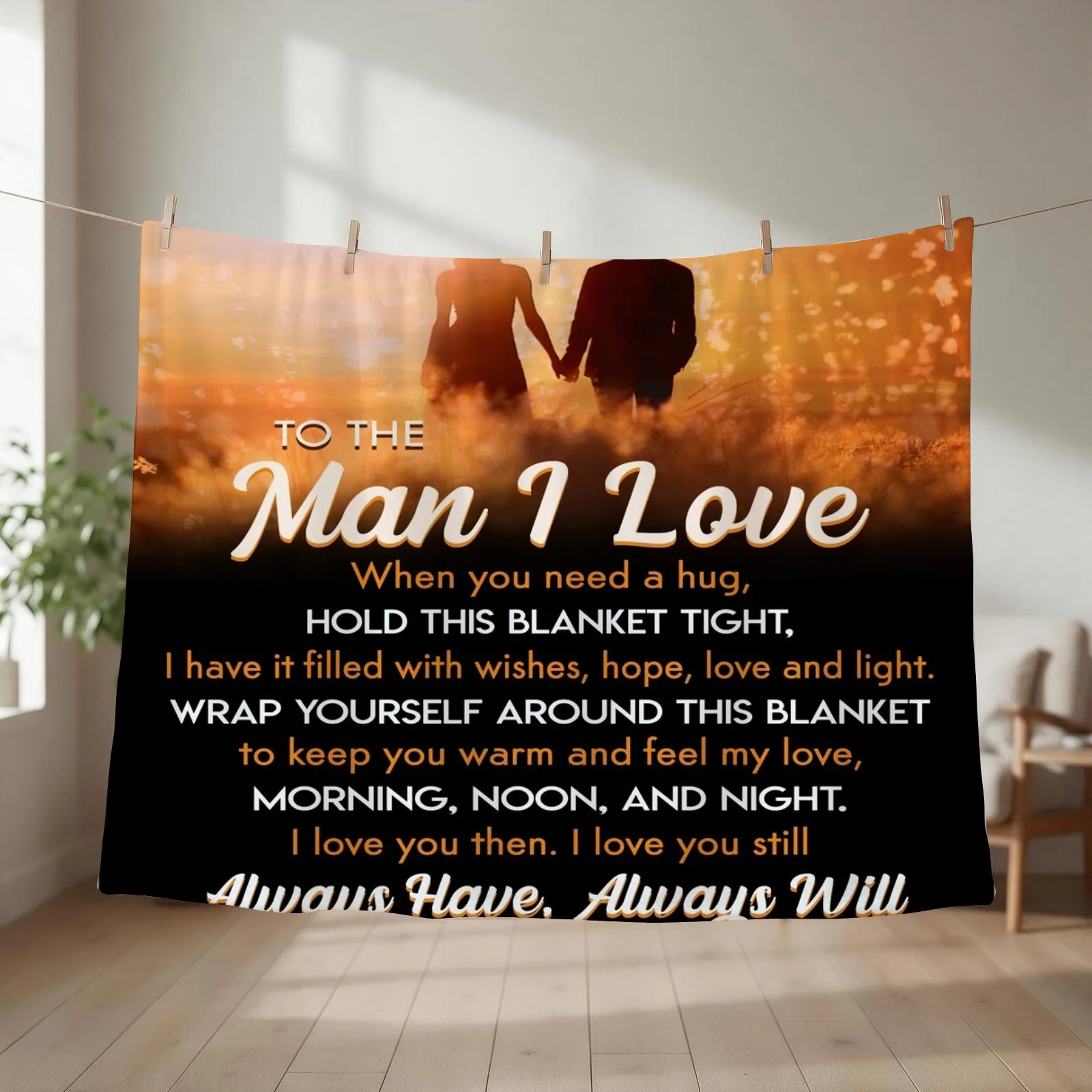 to my man i love when you need a hug hold this blanket tight- love wife, girlfriend Throw Blanket