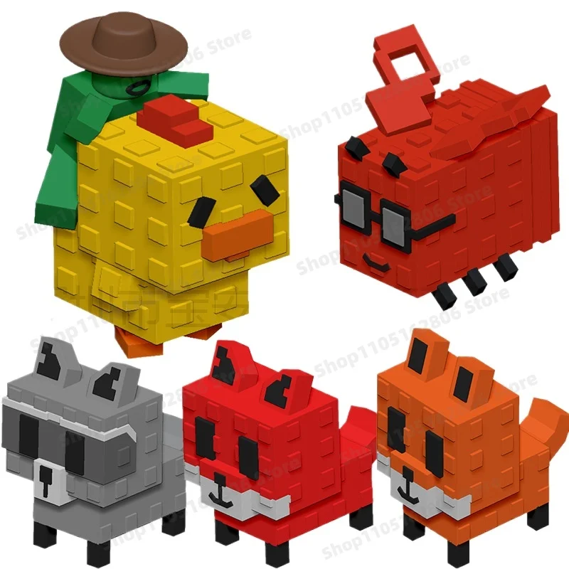 

Grow a Garden Pets Toys Fox Bee Action Figures Style Dolls Dragonfly Figurine Collectible 3D Desktop Model Cute Gifts for Kids