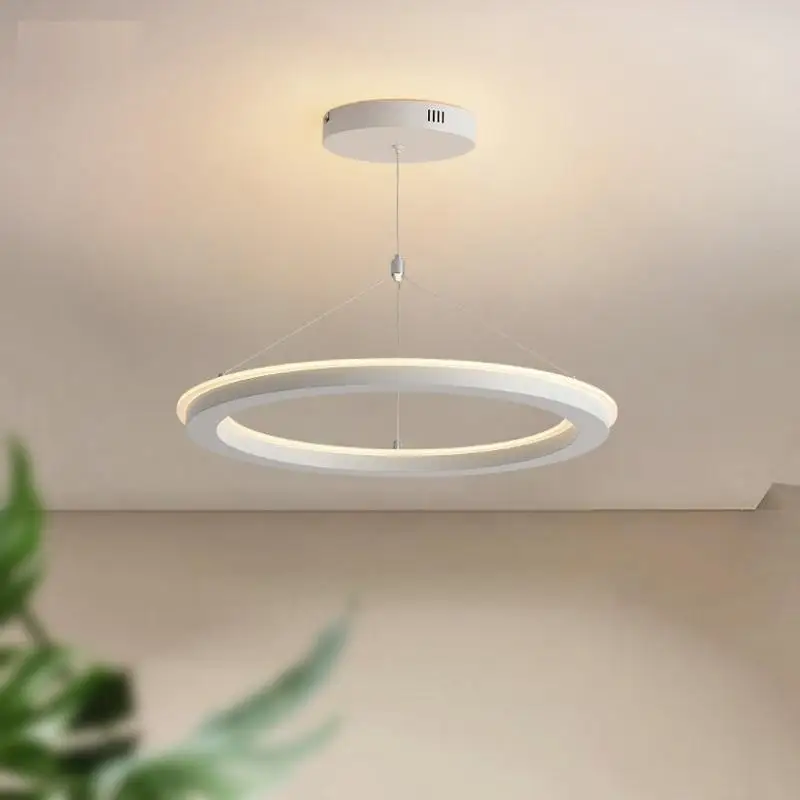 Aluminum Led Chandelier Lamp Creative Ring Bedroom Light Warmly Eye Protection Room Light Study Restaurant Lighting Lamps Le-179