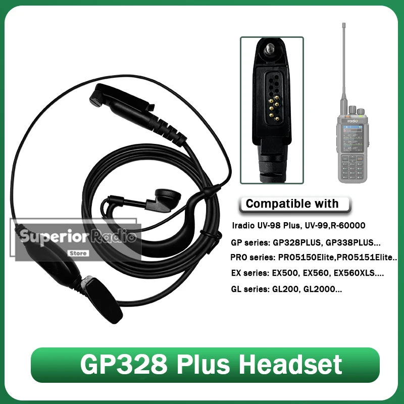 

Гарнитура GP328 Plus RT-880 Наушник RT-880G Наушники, совместимые с Motorola GP344R GL2000 GP339 PLUS Аксессуары для рации