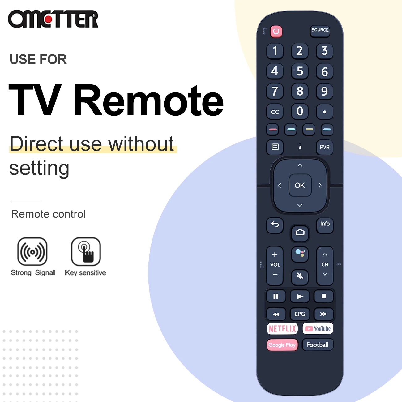 

New Voice Remote Control ERF2J60H ERF2J60B For HISENSE LED Smart TV for 32E5610FS with NETFLIX YouTube