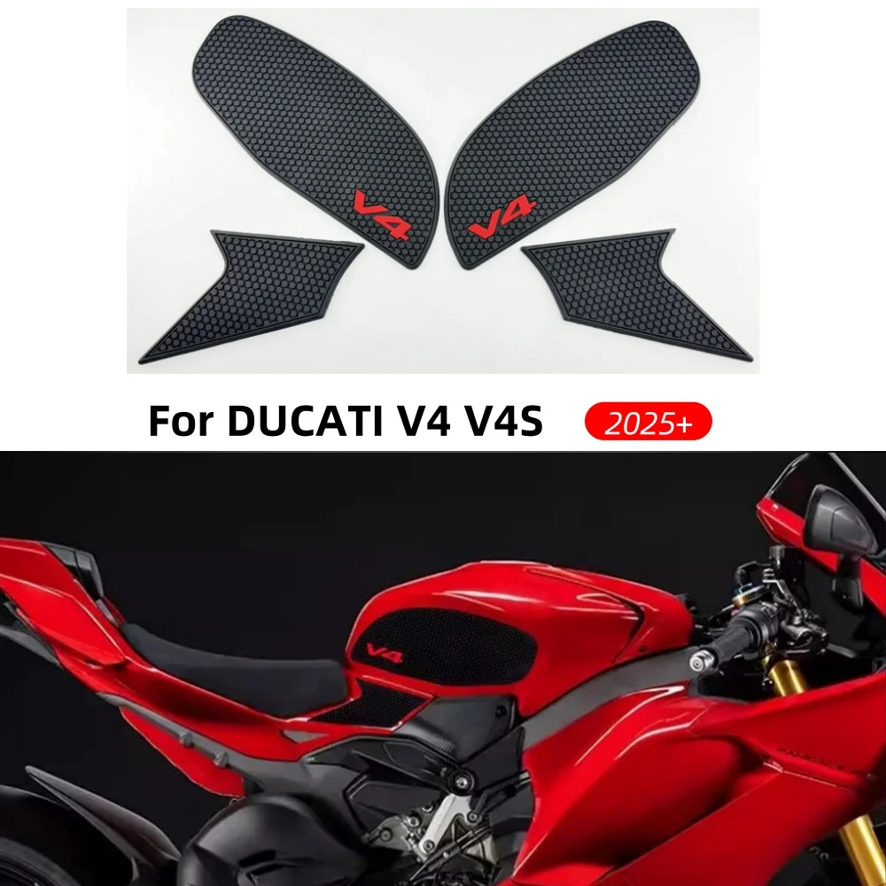 

Motorcycle Fuel Tank Anti Slip Sticker For DUCATI Panigale V4 V4S 2025+ Anti Slip Side Fuel Tank Protection Pad Modification