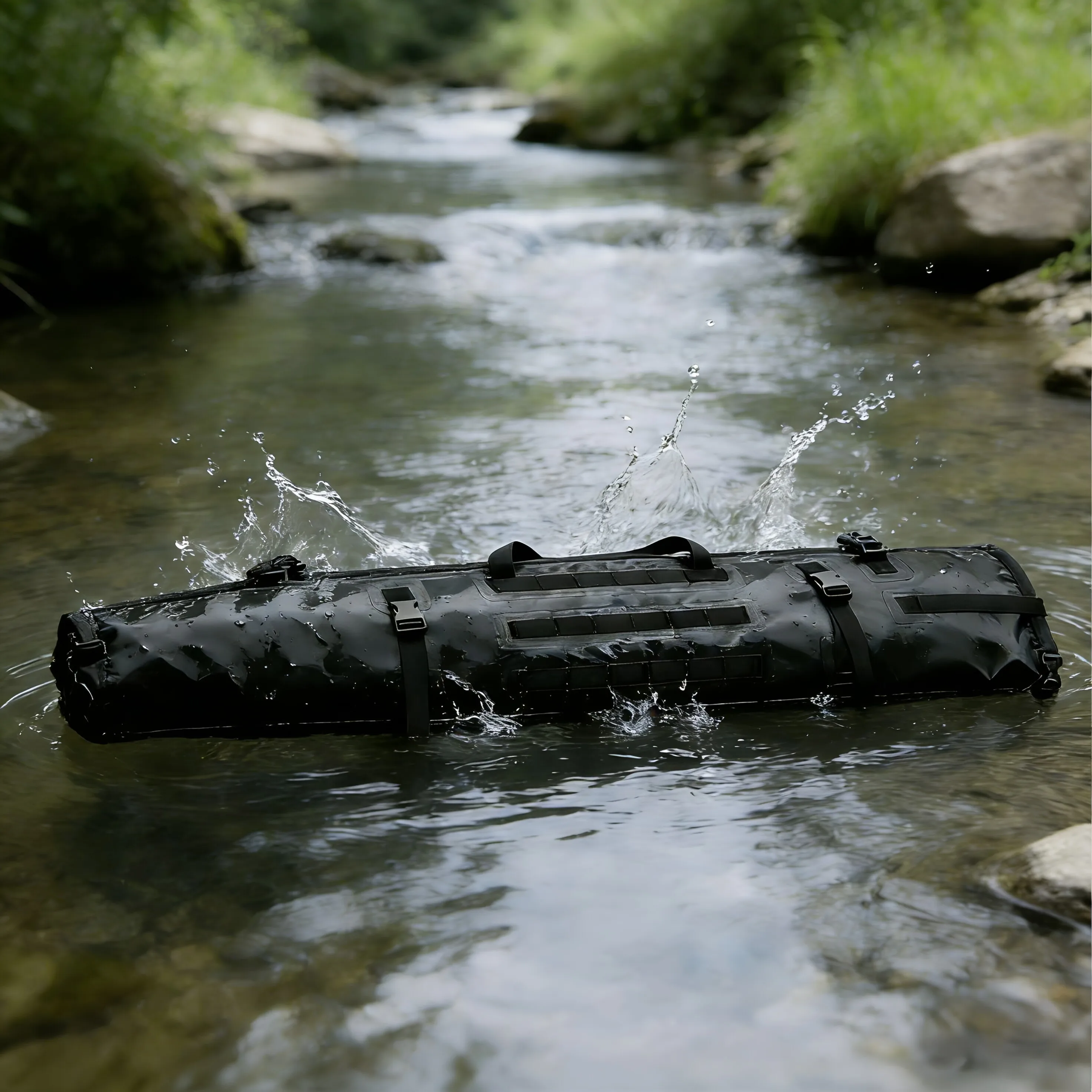 Large Capacity 58' X 12' Rifle Case - Soft 500D PVC Waterproof Case with Adjustable Strap & Molle System, Floating Dry Bag