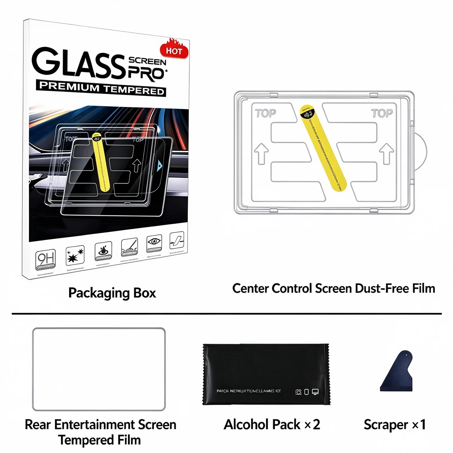 Futhope 2pcs HD Tempered Glass Screen Protector