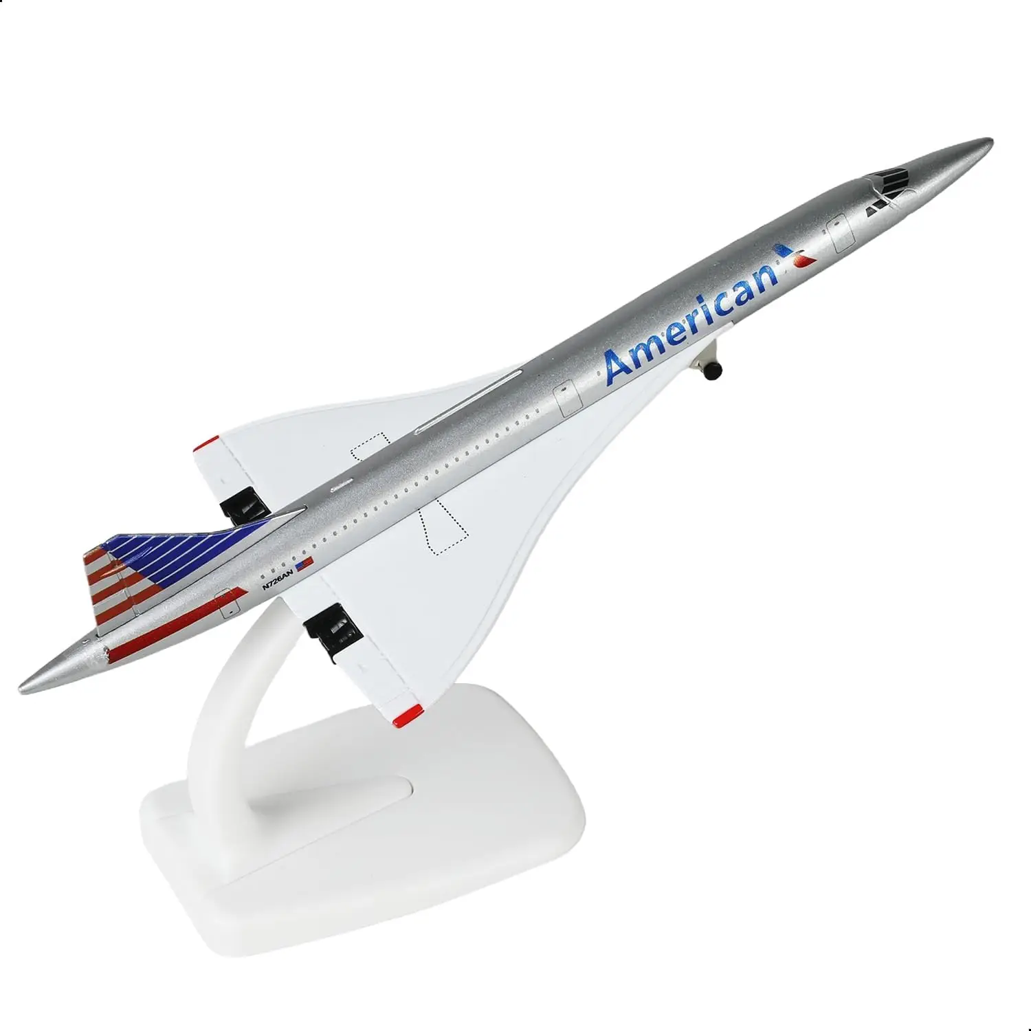 Diecast Air Plane Model 20CM Concorde American Airlines Airplane Model Airliner Alloy Miniatures For Collections And Displays